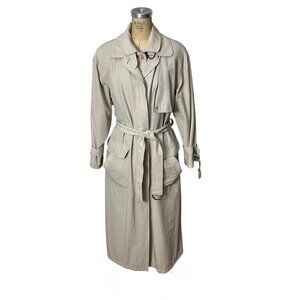 1980s vintage womens trench coat water repellent Size 10 M/L by Misty Harbor